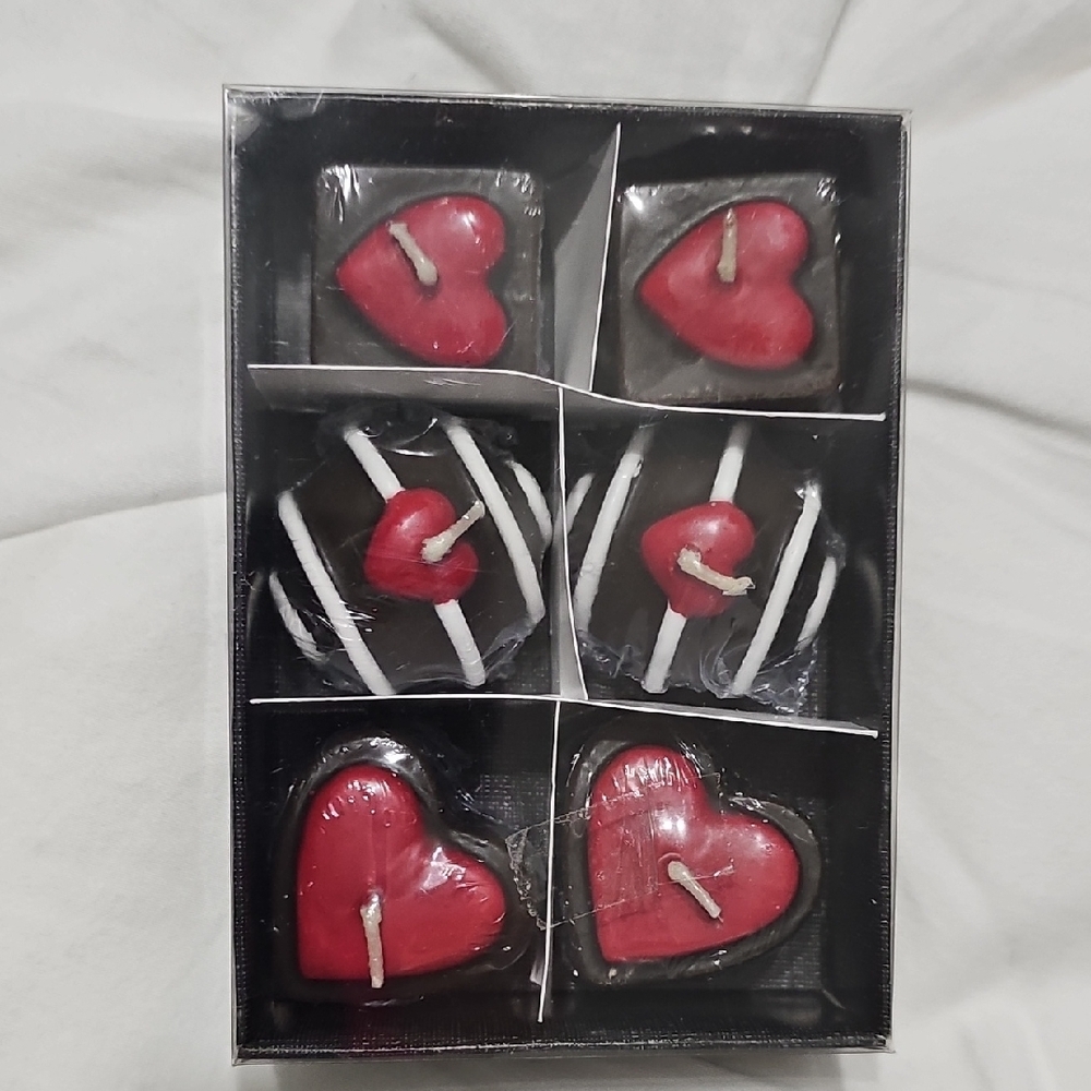 Hallmark Red and Brown Heart Candles